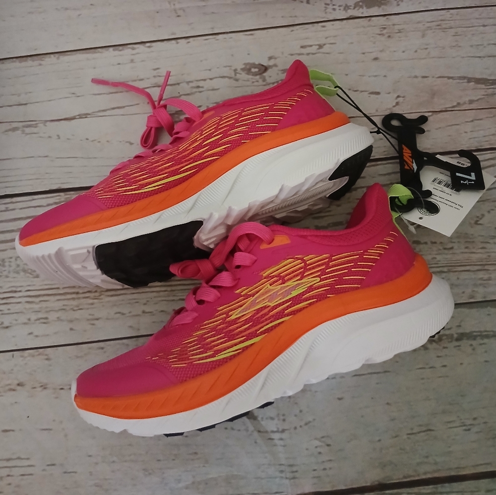 Avia Women's Jumbo Sneakers Vibrant Pink and Orange Athletic Shoes Size 7 1/2